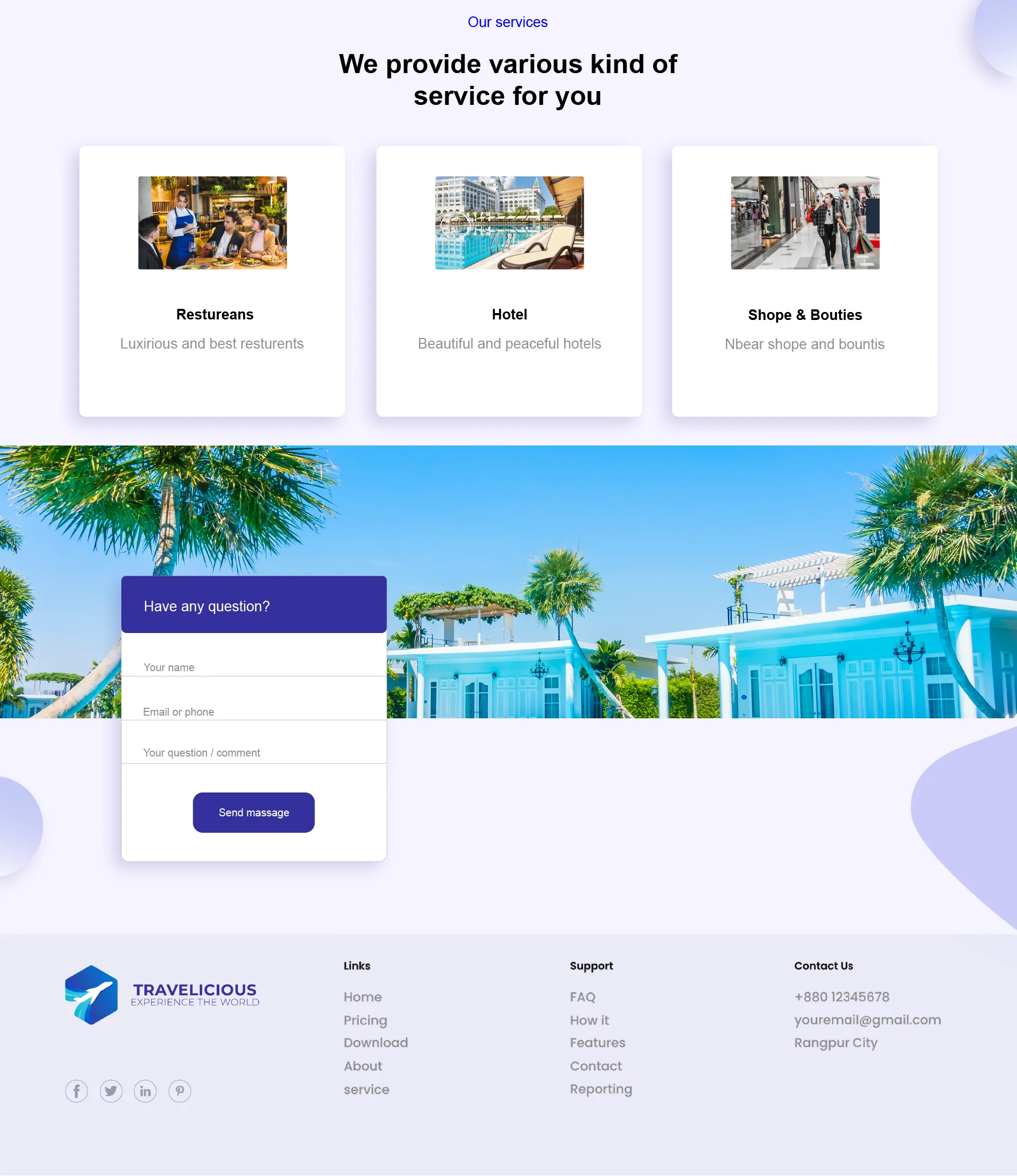 Travel Web Visuals